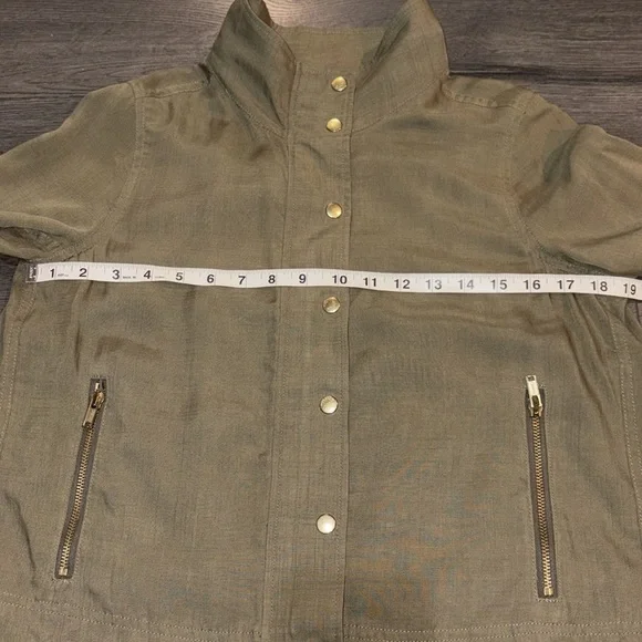 Club Monaco Darby Tencel Utility Shirt Jacket Size XS Olive Green - Picture 13 of 14